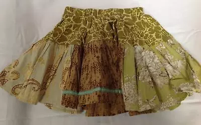 MATILDA JANE Westside Molly The Envy Skirt Green Brown Blue Floral Twirl 6 • $49