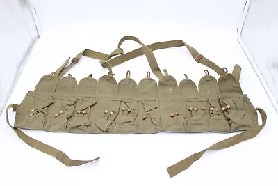 Chinese Surplus Type 56 Semi Chest Rig SKS BANDOLIER Pouches Original Military • $24.99