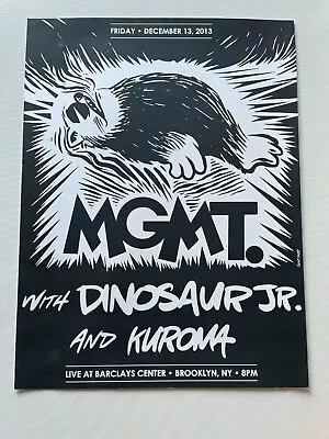 MGMT Barclays Center 12/13/13 Concert Poster • $99.99