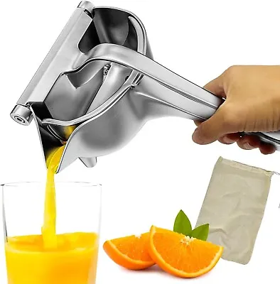 Stainless Steel Manual Fruit Juicer Orange Juice Squeezer Press Lemon Extractor • $28.93