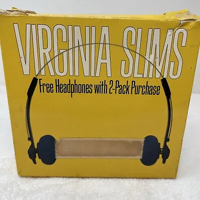 Vintage Walkman Headphones Virginia Slims Cigarette Promotional Open Box! • $26.99