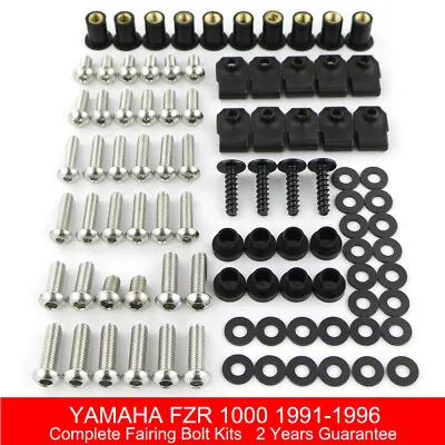 Fit For Yamaha FZR 1000 1991-1996 Complete Fairing Screws Kit Stainless Steel • $23.58