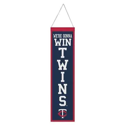 Minnesota Twins 8x32 Heritage Slogan Design Wool Banner [NEW] MLB Sign Flag • $29.95