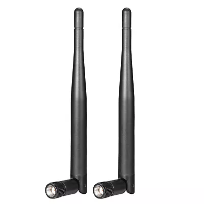 Bingfu Dual Band WiFi 2.4GHz 5GHz 5.8GHz 3dBi MIMO RP-SMA Male Antenna (2-Pack) • $5.50