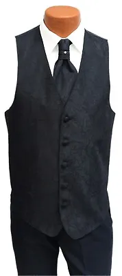 Men's Matisse Black Tuxedo Vest & Tie Fullback Formal Wedding • $5.40