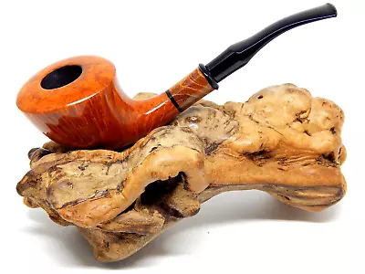 W.o. Larsen Rare Unsmoked  Straight Grain 10  Bent Dublin Estate Pipe W/accent • $759