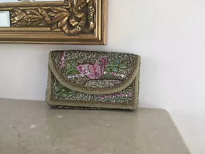 Monsoon Accessorize Sequin Beaded Evening Clutch Bag Spec Occ Bag wedd  Prom • £5.50