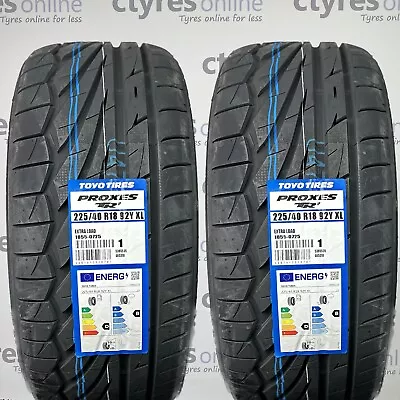 2X New 225 40 18 TOYO PROXES TR-1 92Y XL 225/40R18 2254018 (2 TYRES) • £163.95