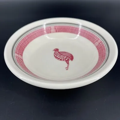 Santa Fe Railroad Replica China Mimbreno Quail Fruit Dessert Bowl Burgandy • $24.99