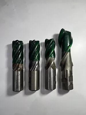 2 4 & 6 Flutes Finishing End Mill Single End Cutter Straight Shank Lot Of 4 • $119