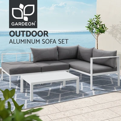 $525.96 • Buy Gardeon 4 Seater Aluminium Outdoor Sofa Set Lounge Setting Table Chair Furniture