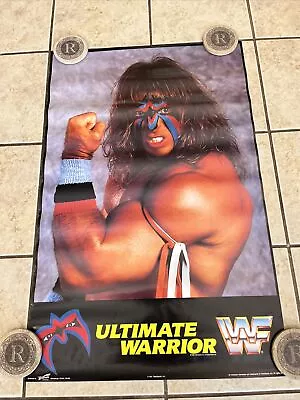 Vintage 1990 Wwf Ultimate Warrior Original Poster Wwe Awa Nwa Wcw Nwo Legends • $0.12