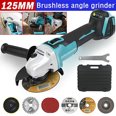 Brushless Cordless 4‑1/2” / 5  Cut‑Off / Angle Grinder W/ Battery For Makita 18V • $45.99