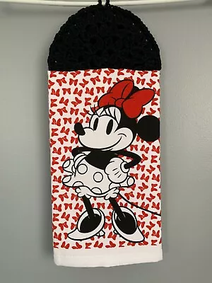 Disney Crochet Top Hanging Kitchen Disney Minnie Mouse Towel Black Top • $9