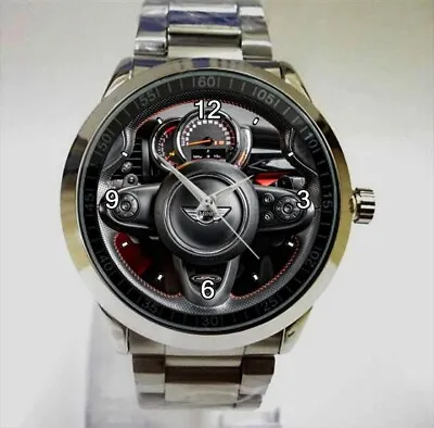 Hot MINI COOPER S Convertible 2018 Steering Wheel Collection Sport Metal Watch • $24.99