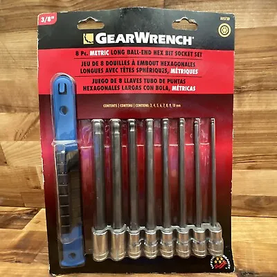 GearWrench 8 Pc Metric 3/8” Inch Drive Ball Hex Socket Driver Set 4-10mm - 80573 • $59.97