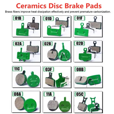 2 Pairs Ceramics Bicycle Disc Brake Pads Mountain Bike Hydraulic Disc Brake Pads • $10.51