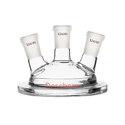 24/40150mmGlass Reactor LidDN100Three Necks 3-Neck For Lab Reaction Vessel • $79.99