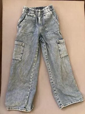 H&M Cargo Jeans Girls Size 8-preloved • $13