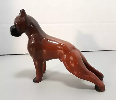 Vintage 1960’s Robert Simmons Boxer Dog 6  Figurine California Pottery • $24.95