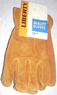 Liberty 8444M Cowhide Leather Gloves W Red Fleece Lining Size Medium • $2.99