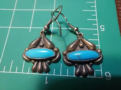 Vintage Turquoise Earrings Mexican • $22.50