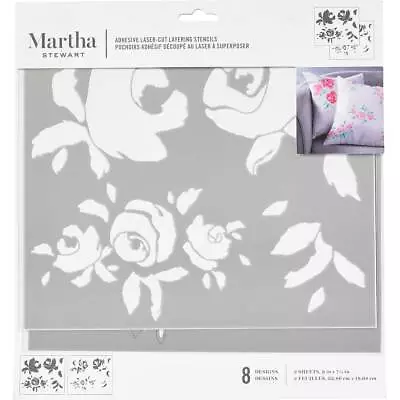 Martha Stewart Stencil Big Blooms Craft Design Home Decor Adhesive Laser Cut • $11.03