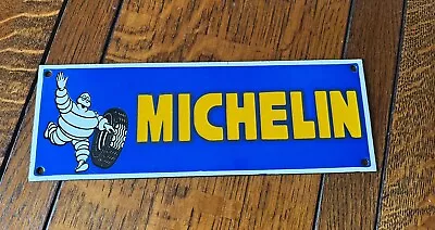 Retro Enamel Sign Michelin Service Garage Dealer Shop Man Cave Moto Memorabilia • £27.50