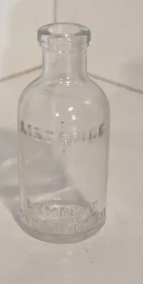 Vintage Listerine Embossed Clear 3.25  Lambert Pharmacal Co Bottle • $3.99