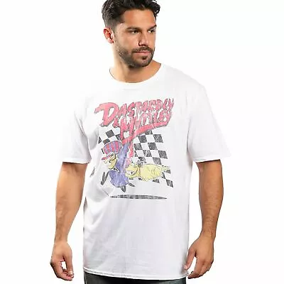 Official Wacky Races Mens Dastardly & Muttley T-shirt White S - XXL • £13.99