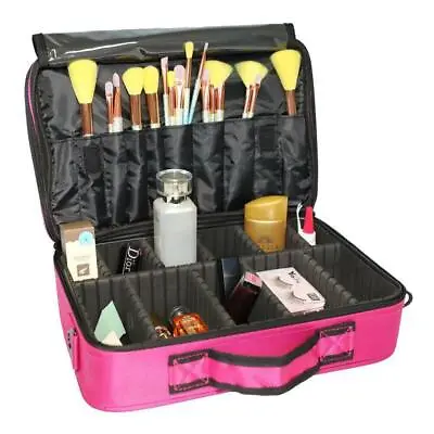 Travel Makeup Train Case Makeup Cosmetic Organizer Portable Artist Storage Bag • $22.49