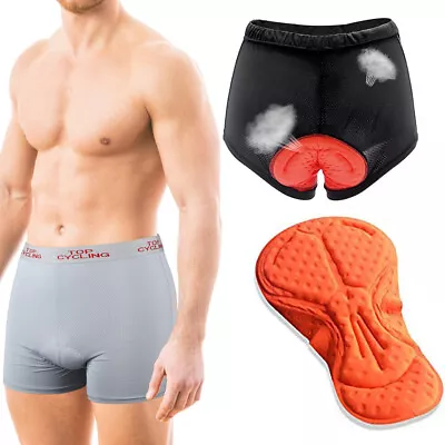 Cycling Underwear Men's Padded Gel Bicycle Shorts With Padding Liner Undershorts • $10.59