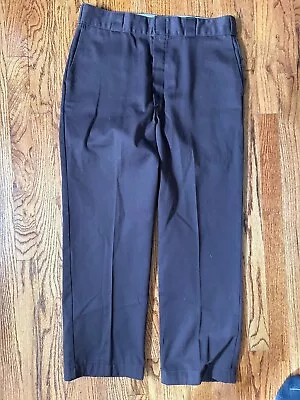 Vintage 80's Dickies Work Pants Brown Made In Usa - 36x30 • $65