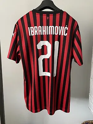 AC Milan 2019/20 Home Jersey Zlatan Ibrahimovic #21 M • $299.99
