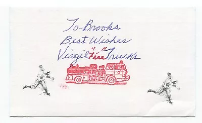 Virgil Trucks Signed 3x5 Index Card Autographed Baseball Signature NO HITTER • $35