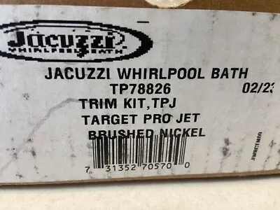 £27.07 • Buy Jacuzzi TP78826 4 Jet Ring Trim Kit Bundle Brushed Nickel