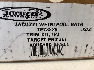 £27.07 • Buy Jacuzzi TP78826 4 Jet Ring Trim Kit Bundle Brushed Nickel