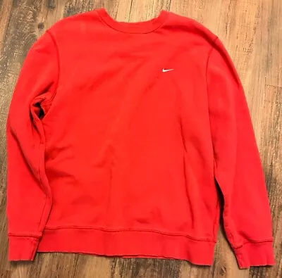 Vintage Y2K Nike Men XL Red Athletic Activewear Pullover Sweatshirt Sweater • $28