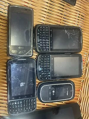 Lot Of 6 Uncharged Untested Cell Phones Tablets Lg Motorola Blackberry As Is • $51.03