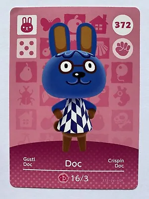 $5.80 • Buy 372 DOC Animal Crossing Amiibo Card #372 Authentic ACNH
