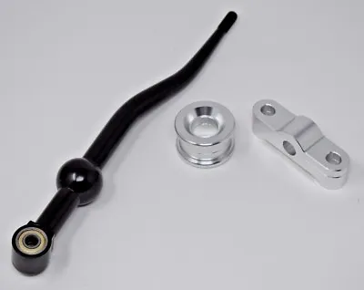 Dual Bend Short Shifter W/ Billet CNC B-Series Shift Linkage Bushings Civic USA • $39.95