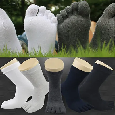 £3.59 • Buy 5Pairs Cotton Mens Five-Fingers Toe Sock Women Absorbent Soft Stocking Socks