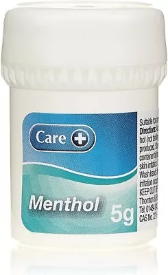 Care Menthol Crystals Produces Powerful Vapour For Blocked Nose Sinus Relief 5g • £4.20