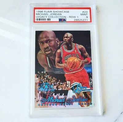 1996 Flair Showcase Michael Jordan Legacy Collection Row 1 /150 PSA 9 • $25000