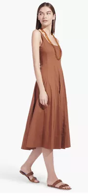 $169 • Buy STAUD MAYA RUCHED SANDAL TAN Leather  Size 38 EU (8 US)