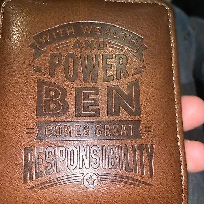 Ben Personalised Rfid Blocking Men’s Wallet NEW Brown • £8.99