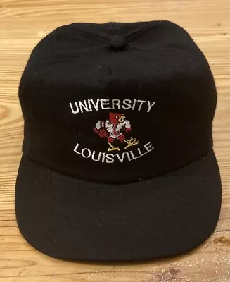 VTG University Of Louisville Cardinals Strapback Hat Leather Strap Cap 100% Wool • $29.95