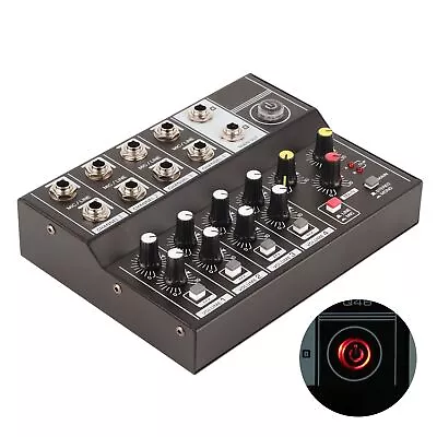 Q48 8‑Channel Stereo Sound Mixer Karaoke Mic Amplifier Console GDS • £44.68