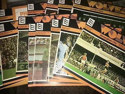 £2.50 • Buy Wolves HOME Programmes 1977/78 1977 1978 League & Cup 1st Division