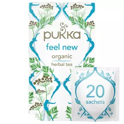 Pukka Tea Feel New Organic Herbal 20 Teabags Formerly Detox Tea • £6.94